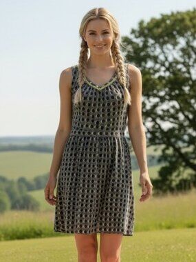 Boden Driftwood Sienna Tank Dress 8R Polka Dot